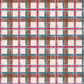 Arctic Plaid (gingerbread-stormy-dusty-blue-red-vanilla) 8”