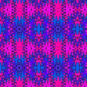 Kaleidescope  in Hot Pink, Purple and Blue