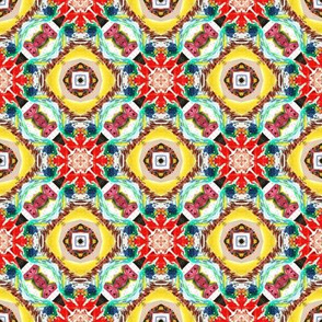Colorful African  kaleidoscope check
