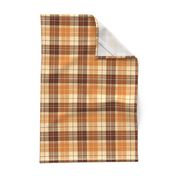 Headmaster Tartan Plaid Orange Brown Small Scale