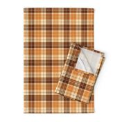 Headmaster Tartan Plaid Orange Brown Small Scale