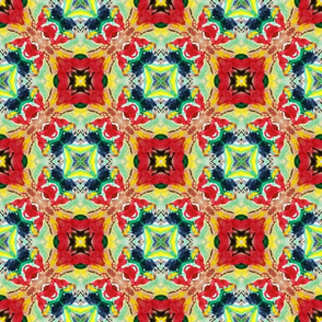 Funky Watercolors kaleidoscope pattern