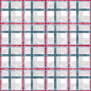 Winter Plaid (silver-dusty-stormy-red) 4”