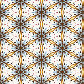 Delicate kaleidoscope snowflake