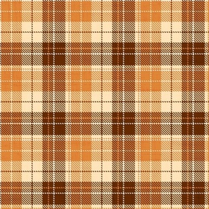 Headmaster Tartan Plaid Orange Brown Large Scale