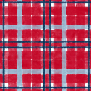 Winter Plaid (red-dusty-navy) 18”