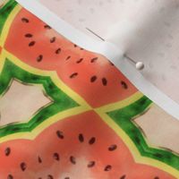 Geometric watermelon kaleidoscope