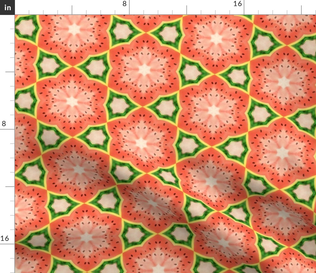 Geometric watermelon kaleidoscope