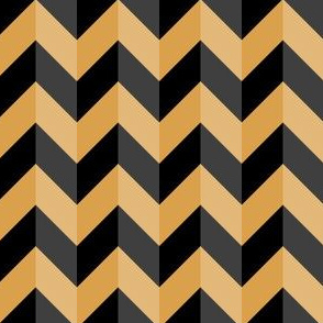 Geometric Pattern: Chevron: Light/Gold/Black