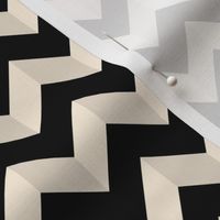 Geometric Pattern: Chevron: Dark/Black/Cream