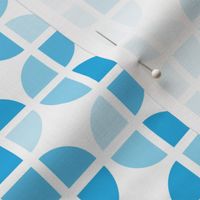 Geometric Pattern: Quarter Circle: Light/Blue