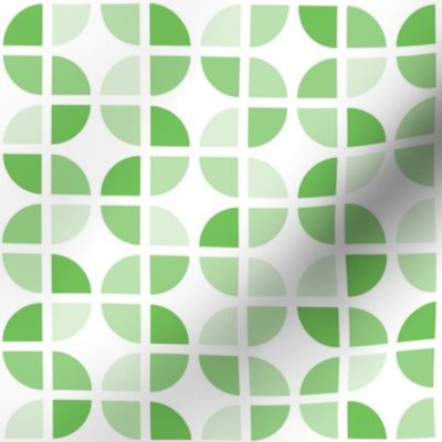 Geometric Pattern: Quarter Circle: Light/Green