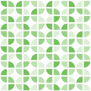 Geometric Pattern: Quarter Circle: Light/Green