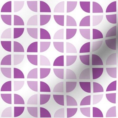 Geometric Pattern: Quarter Circle: Light/Purple