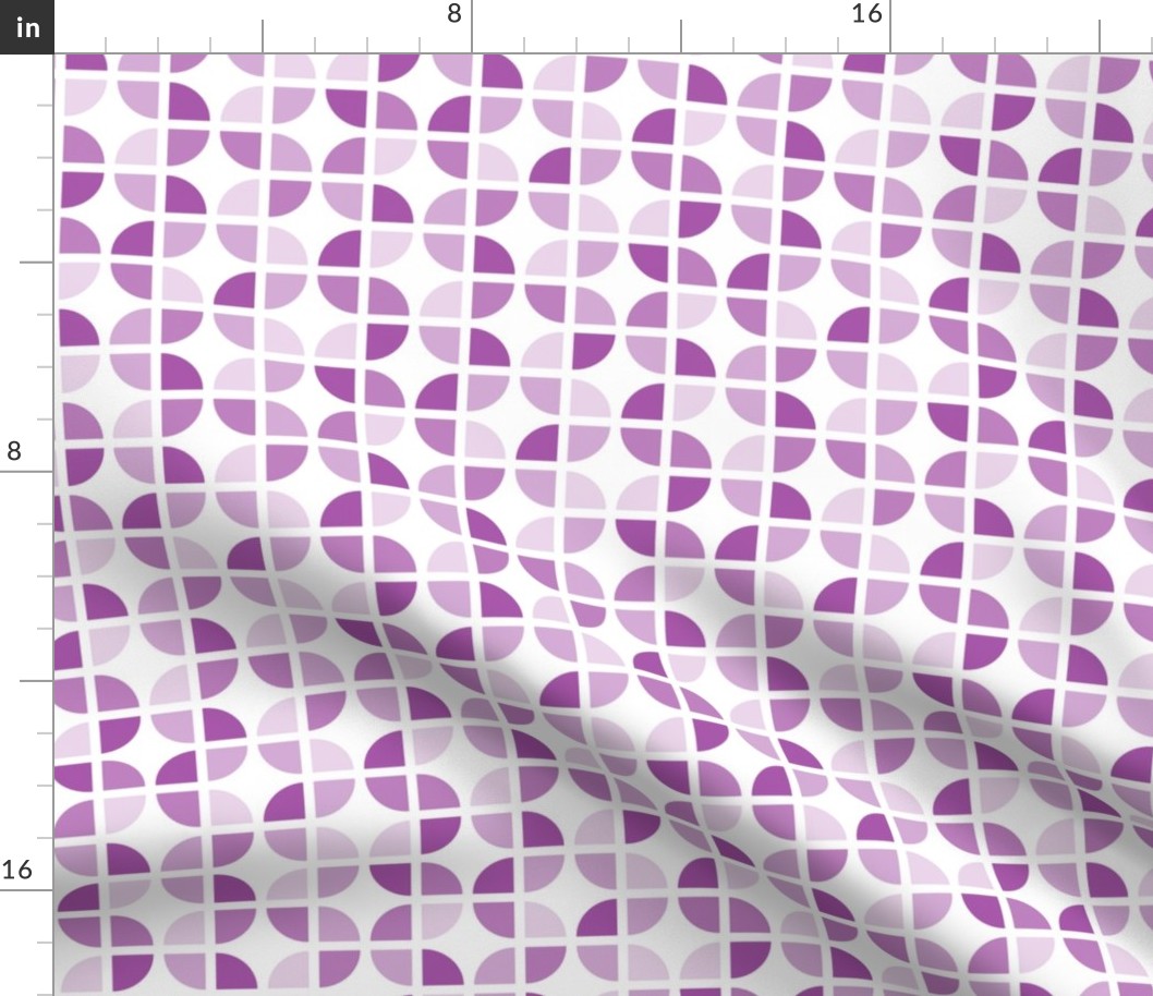 Geometric Pattern: Quarter Circle: Light/Purple