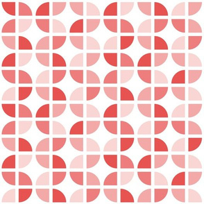Geometric Pattern: Quarter Circle: Light/Red