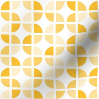 Geometric Pattern: Quarter Circle: Light/Yellow