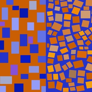 Orange and Blue Confetti