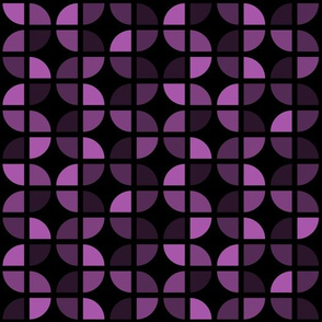 Geometric Pattern: Quarter Circle: Dark/Purple