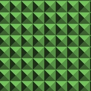 Geometric Pattern: Pyramid: Dark/Green