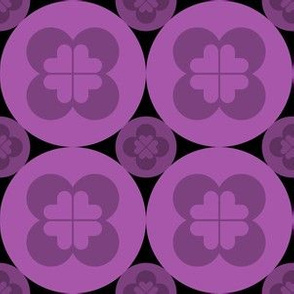 Geometric Pattern: Circle Flower: Dark Purple