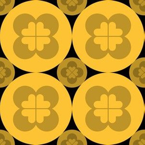 Geometric Pattern: Circle Flower: Dark Yellow