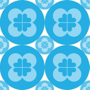 Geometric Pattern: Circle Flower: Light Blue