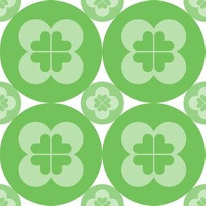 Geometric Pattern: Circle Flower: Light Green