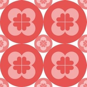 Geometric Pattern: Circle Flower: Light Red