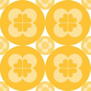 Geometric Pattern: Circle Flower: Light Yellow