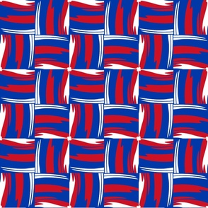 Basket Weave Red White and  Blue Patriotic USA America