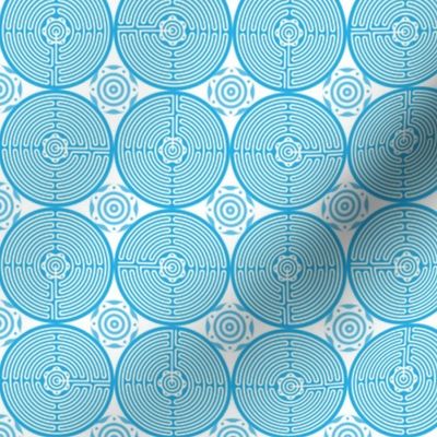 Geometric Pattern: Labyrinth: Light Blue