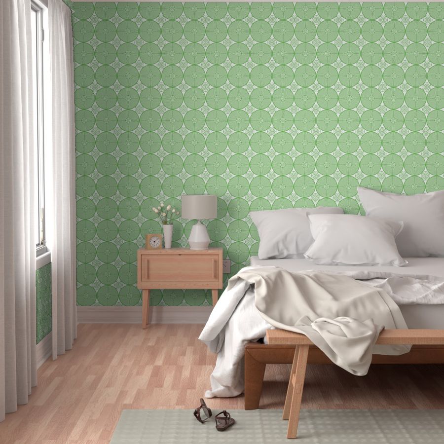 Geometric Pattern: Labyrinth: Light Green