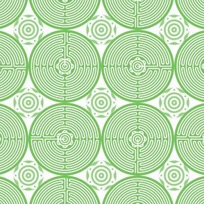 Geometric Pattern: Labyrinth: Light Green