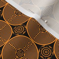 Geometric Pattern: Labyrinth: Dark Orange