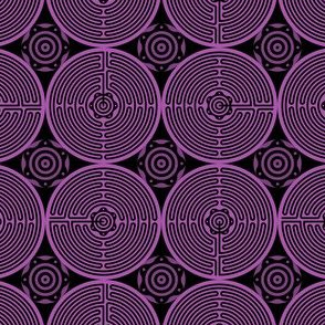 Geometric Pattern: Labyrinth: Dark Purple