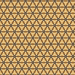 Geometric Pattern: Star Circle: Black/Cream/Gold