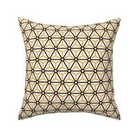 Geometric Pattern: Star Circle: Black/Gold/Cream