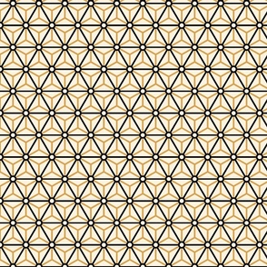 Geometric Pattern: Star Circle: Black/Gold/Cream