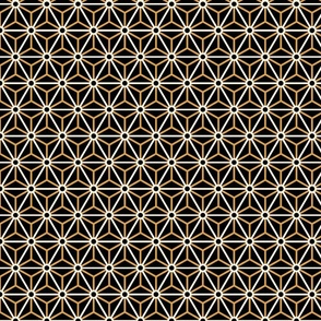 Geometric Pattern: Star Circle: Cream/Gold/Black