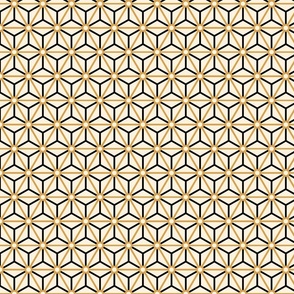 Geometric Pattern: Star Circle: Gold/Black/Cream