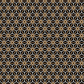 Geometric Pattern: Star Circle: Gold/Cream/Black