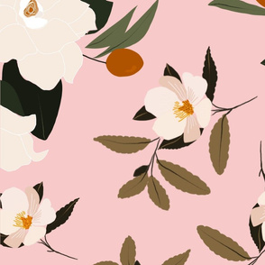Sweet pink chintz floral