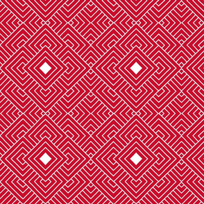 Handmade_Geometric red_white 076