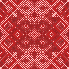 Handmade_Geometric red_white 072