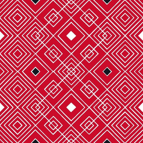 Handmade_Geometric red_black_white 073