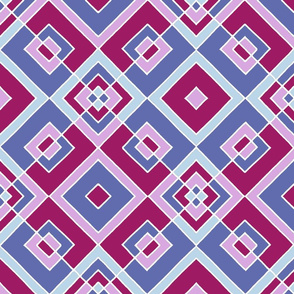 Handmade_Geometric purple_white 055