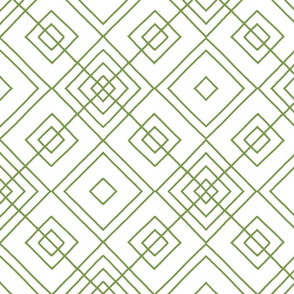 Handmade_Geometric green_white 078