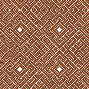 Handmade_Geometric brown_white 057