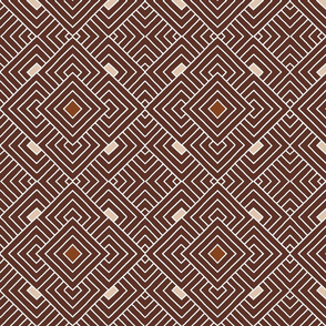 Handmade_Geometric brown_white 056